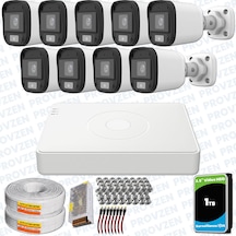 Provzen Unv Full Hd 9 Kamera Renkli Gece Görüş Mikrofonlu Olay Anında Bildirim