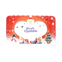 Konesam Noel Temalı Kaymazsız Paspas, Pembe Kalp Desenli,聚酯 Elyaf, 60x40cm, Giriş Kapısı Dekorasyonu Diğer