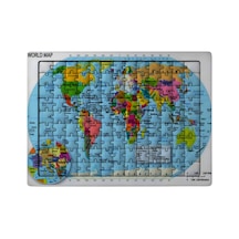 Ghostbastır Design Eğitici Dünya Haritası 99 Parça Ayaklı Puzzle Dekoratif Çocuk Yapbozu 056