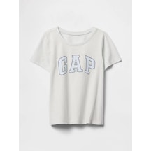 Kız Bebek Gap Logo Grafikli T-shirt Gri-5999 Gri