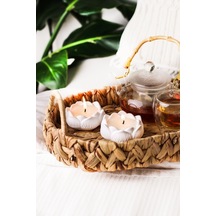 Bernami Mumluk Şamdanpinterest 2 Adet Beyaz Gül Model Mumlu Mumluk Diğer