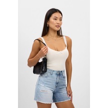 Banny Jeans Kadın Mavi Yırtık Detaylı Jean Şort