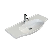 Turkuaz Seramik Cerastyle Lila Etajer Uyumlu Banyo Lavabo 100 x 45 CM