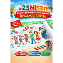 23 Nisan Ulusal Egemenlik Ve Çocuk Bayramı Boyama Rulosu