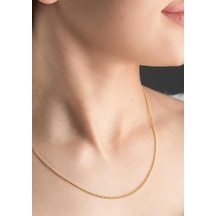 14 Ayar Altın Kalın Gurmet Zincir Kolye 3.5 Mm