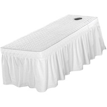 Suntek Delikli 75x28inç Masaj Kozmetik Tablo Valance Sheet Beyaz