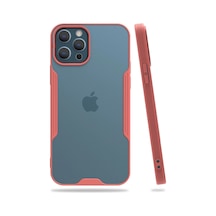 Apple iPhone Uyumlu 12 Pro Max Kılıf Platin Silikon - Pembe İtdark10801