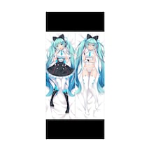 Owl Bag Hatsune Miku Mavi Cift Yön Baskılı Sarılma Yastığı Kılıfı Çok Renkli