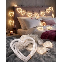 Kalp Şeklinde Led Neon Işık Dekoratif Romantik Oda Ve Duvar Lambası