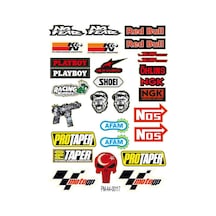 Sticker Seti Nofear Karışık Sponsor Grenaj Kaplama 01 Nötr