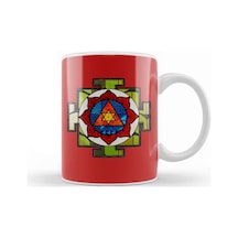 Ganesha Yantra Kupa Bardak Porselen Karışık