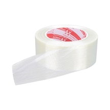 Honmex Güçlü Paketleme İçin Zırhlı Fiber Bandı - Şeritli, 50mmx50m, Transparan Taşıma Ve Paketleme Kaynağı