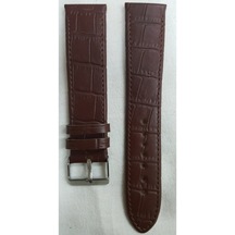 Kahve Kroko Deri Saat Kordonu Kayışı 18 Mm
