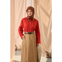 Silk Home Düz Shiny Eşarp 75006-57 taba