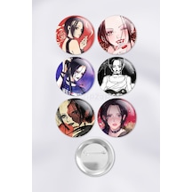 Nana Osaki Black Stones Çanta Süsü Rozet İğneli Buton Rozet Seti 6 Adet Altılı