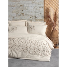 Cotton Box Cotton Keten Çift Kişilik Nevresim Takımı Hemera Bej
