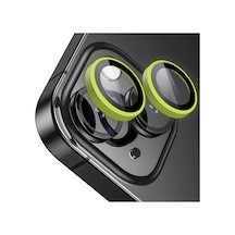 Buff Apple Uyumlu iPhone 14 / 14 Plus Neon Metal Lens Koruyucu Açık Yeşil