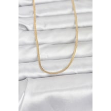 Cm 14k Gold Renk Dolgun Zincir Model 60 Cm Kadın Kolye - Lisinya Altın