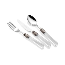 Rivadossi Vittoria Şeffaf 75 Parça Çatal Bıçak Seti Şeffaf