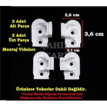 Duşakabin Plastik Kapı Parçası Duşakabin Yedek Parça 2.1 x 2.6 x 3.6 CM Beyaz