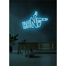 Bang Yazılı Ve Şekilli Neon Tabela Turkuaz