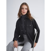 Lcw Modest Antrasit Oversize Kadın Gömlek Tunik
