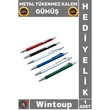 Kalem Lüks Ofis Hediyelik Şık Tasarım Kaliteli Çelik Gövde Özel İmza Metal Tükenmez Kalem Gümüş Çok Renkli