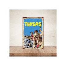 Teksas 20-30 Cm Retro Ahşap Poster Çok Renkli - 743301104 Çok Renkli
