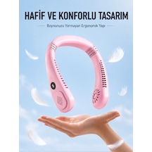 Znv Zenvia Mey İthalat Pembe Boyun Tipi Fan Usb Şarjlı Hafif Tasarım Güçlü Hava Üflemeli Serinletici Znv2025 C