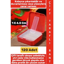 Çifttaraflıbant İz Bırakmaz Pratik Tablo Çerçeve Çift Taraflı Nano Pu Jel Şeffaf Bant 120 Adet