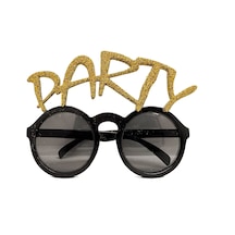 Altın Simli Party Yazılı Parti Gözlüğü Show 15x7 Cm 5691 "