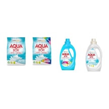 Aquabor Doğal Mineralli 4 Kg Beyaz + 4 Kg Renkliler + Sıvı Renkliler + Sıvı Beyaz 4 Lü Set