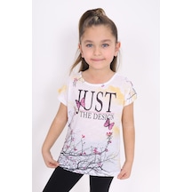 Toontoy Kids Toontoy Kız Çocuk Dijital Baskılı Tişört Sarı