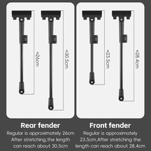 West Bıkıng Yp0714032 Yol Bisikleti Çamurluk Ayarlanabilir Pp Çamurluk - Ön Çamurluk Siyah