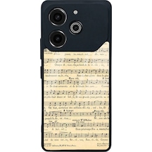 Tecno Pova 6 Pro Müzik Notaları Tasarımlı Glossy Telefon Kılıfı Çok Renkli