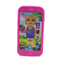 Oyuncak Cep Telefonu Kedili Pembe Işıklı Sesli Türkçe