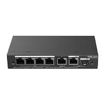 Ruıjıe Reyee Rg-es206gs-p 6port Gigabit ,4x Poe 54w, 1 Port Gigabit Uplink, 1 Gigabit Combo, Colud Yönetilebilir Switch Metal Kasa