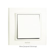 Ovivo Mina Beyaz Anahtar Çerçeveli
