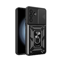 Newface Samsung Galaxy A37 5g Pars Lens Yüzüklü Silikon - Siyah