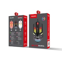 Yılıma Qs-103 Renkli Rgb Işıklı Bal Petek Desenli Kablolu Oyun Mouse