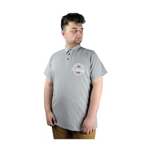 Mode Xl Erkek T Shirt Polo Florida 22303 Gri Melanj Gri