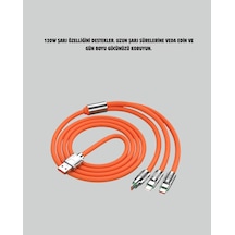 Mey İthalat Çinko Alaşımlı Uçlu 120 W Şarj Kablosu Dolaşmaya Dayanıklı 1,2 M Usb Kablo