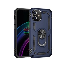 Apple İphone 12 Kılıf Sofya Yüzüklü Silikon Kapak - Lacivert 0.2M-Çok Renkli