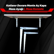 Katlanır Duvara Monte Aç Kapa Masa Ayağı L Masa Konsolu 40 Cm