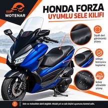 Motenar Honda Forza Uyumlu Siyah Deri Görünümlü Sele Kılıfı