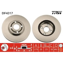 Trw Df4317 Fren Diski On 4351202080 4351202081 2 Adettir