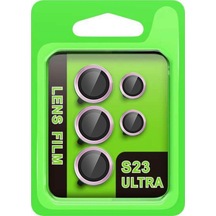 Samsung Galaxy Uyumlu S23 Ultra Raze Metal Kamera Lens - Lila Renkli