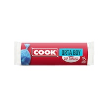 Cook Kokusuz Orta Boy Çöp Torbası 55x60 Cm 15 Li Rulo