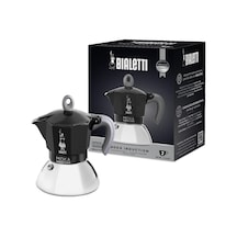 Bialetti - İndüksiyon Siyah: 2 Cups Ocak Üstü Espresso Pişirici - 100ml - Alt Hazne: Dış Paslanmaz Çelik İç Alüminyum - Patentli Güvenlik Valfi - İndüksiyon Ocak Türleri İçin Uygundur Sku: Smg8690010
