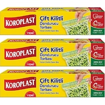 Koroplast Çift Kilitli Dondurucu Torbası Orta Boy 3 x 12'li 17 x 18 CM